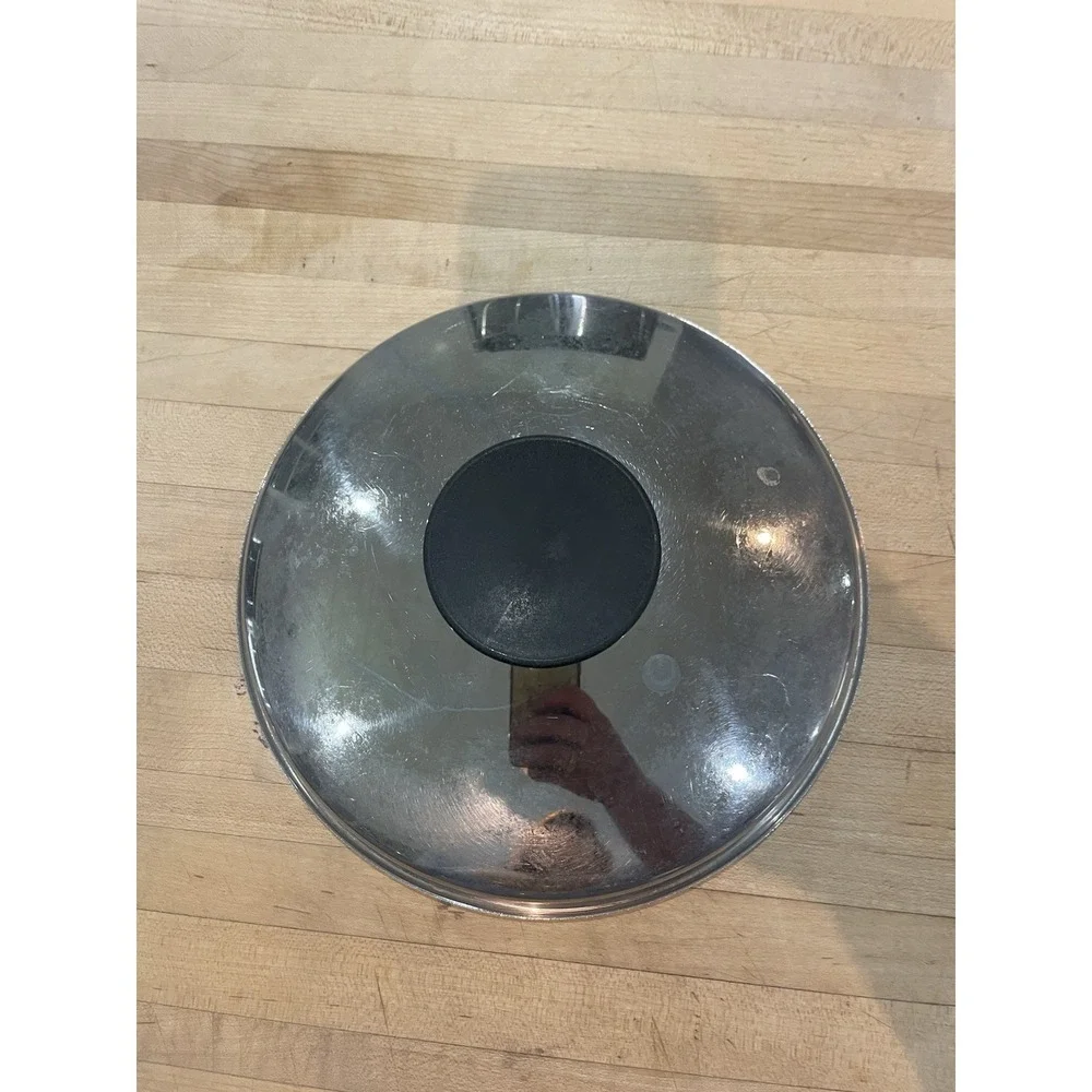 Black Knob Stainless Steel Replacement Saucepan Lid 7 1/2